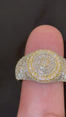 10K YELLOW GOLD 2.50 CARAT NATURAL DIAMOND ENGAGEMENT RING WEDDING PINKY BAND