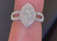 
              10K WHITE GOLD 2.28 CARAT CERTIFIED LAB GROWN DIAMONDS MARQUISE RING
            