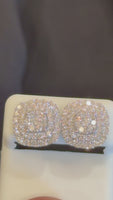 
              2.15 CARAT CERTIFIED LAB GROWN DIAMONDS 14 MM STERLING SILVER RHODIUM PLATED STUDS EARRINGS
            