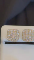 
              1.74 CARAT STERLING SILVER GOLD PLATED 10 MM CERTIFIED LAB GROWN DIAMONDS STUDS EARRINGS
            