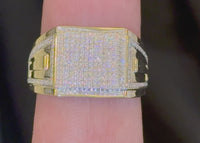 
              10K SOLID YELLOW GOLD .35 CARAT NATURAL DIAMOND ENGAGEMENT RING WEDDING PINKY BAND
            