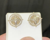 
              10K YELLOW GOLD 1.25 CARAT 16 MM 100% GENUINE DIAMONDS MENS/WOMENS EARRING STUDS
            