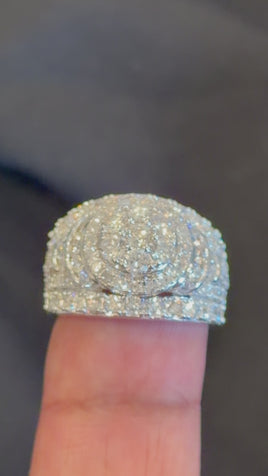 2.88 CARAT CERTIFIED LAB GROWN DIAMONDS STERLING SILVER RHODIUM PLATED ENGAGEMENT WEDDING RING