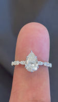 
              14K WHITE GOLD 1.93 CARAT CERTIFIED LAB GROWN DIAMONDS ENGAGEMENT WEDDING RING
            