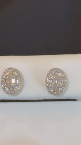 10K YELLOW GOLD .40 CARAT NATURAL DIAMONDS 8.5 MM EARRING STUDS