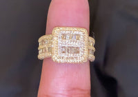 
              10K SOLID YELLOW GOLD 2.50 CARAT REAL DIAMOND ENGAGEMENT RING WEDDING PINKY BAND
            