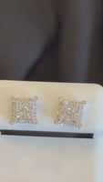 
              .49 CARAT CERTIFED LAB GROWN DIAMONDS STERLING SILVER 8 MM STUDS EARRINGS
            