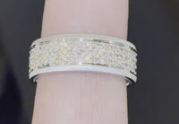 
              10K WHITE GOLD .85 CARAT NATURAL DIAMOND WEDDING BAND BRIDAL ENGAGEMENT RING
            