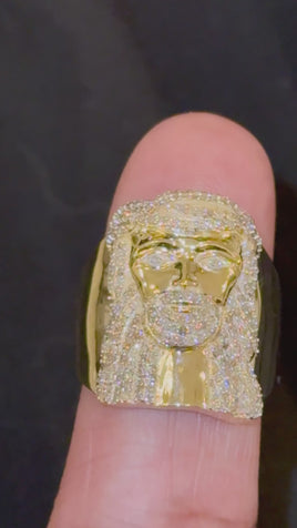 10K YELLOW GOLD 1 CARAT NATURAL DIAMOND ENGAGEMENT RING WEDDING PINKY BAND