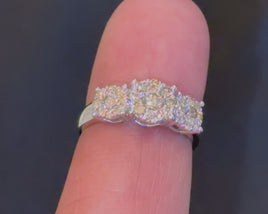 10K WHITE GOLD 1 CARAT REAL DIAMOND ENGAGEMENT RING WEDDING RING BRIDAL