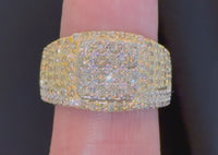 
              10K SOLID YELLOW GOLD 2.35 CARAT REAL DIAMOND ENGAGEMENT RING WEDDING PINKY BAND
            