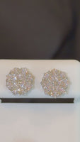 
              1.13 CARAT CERTIFED LAB GROWN DIAMONDS STERLING SILVER 10 MM STUDS EARRINGS
            