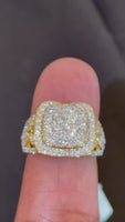 
              2.25 CARAT LAB GROWN DIAMONDS STERLING SILVER GOLD PLATED ENGAGEMENT WEDDING RING
            