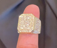 
              10K YELLOW GOLD 2.25 CARAT MENS REAL DIAMOND ENGAGEMENT WEDDING PINKY RING BAND
            