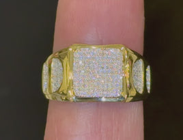 10K YELLOW GOLD .50 CARAT MEN DIAMOND WEDDING BAND BRIDAL ENGAGEMENT RING PINKY