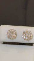 
              .75 CARAT STERLING SILVER RHODIUM PLATED 8 MM CERTIFIED LAB GROWN DIAMONDS STUDS EARRINGS
            