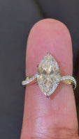 
              14K YELLOW GOLD 4.22 CARAT CERTIFIED LAB GROWN DIAMONDS ENGAGEMENT WEDDING RING
            