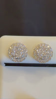 
              1.02 CARAT CERTIFIED LAB GROWN DIAMONDS 10 MM STERLING SILVER GOLD PLATED STUDS EARRINGS
            
