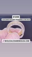 
              10K YELLOW GOLD 3.50 CARAT MENS REAL DIAMOND ENGAGEMENT WEDDING PINKY RING BAND
            