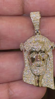 
              2 CARAT CERTIFIED LAB GROWN DIAMONDS STERLING SILVER 1.75 INCHES JESUS CROSS PENDANT
            
