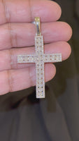 
              1.93 CARAT EGL CERTIFIED LAB GROWN DIAMONDS STERLING SILVER 2.50 INCHES CROSS PENDANT
            