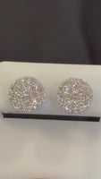 
              1.10 CARAT CERTIFIED LAB GROWN DIAMONDS 9.5 MM STERLING SILVER RHODIUM PLATED STUDS EARRING
            