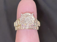 
              10K YELLOW WHITE GOLD 2 CARAT WOMEN REAL DIAMOND ENGAGEMENT RING WEDDING BRIDAL RING
            