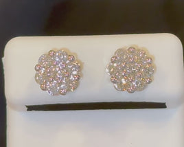 14K YELLOW GOLD 1.49 CARAT CERTIFIED LAB GROWN DIAMONDS 9 MM STUDS EARRINGS