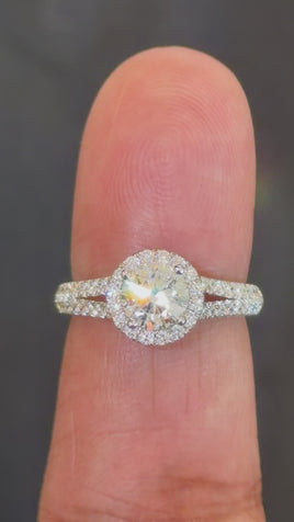 14K WHITE GOLD 1.50 CARAT LAB GROWN DIAMONDS ENGAGEMENT WEDDING RING
