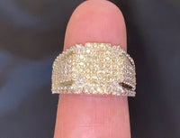 
              10K SOLID YELLOW GOLD 2.25 CARAT REAL DIAMOND ENGAGEMENT RING WEDDING PINKY BAND
            