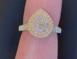 10K YELLOW GOLD 1.15 CARAT REAL DIAMOND ENGAGEMENT RING WEDDING RING BRIDAL