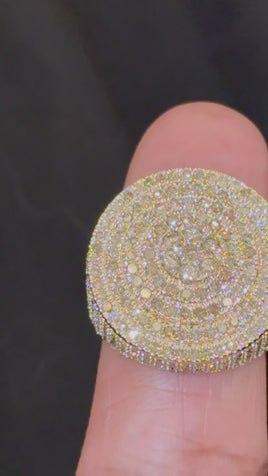 10K YELLOW GOLD 4.75 CARAT NATURAL DIAMOND ENGAGEMENT RING WEDDING PINKY BAND