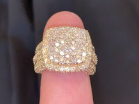 
              10K SOLID YELLOW GOLD 7.50 CARAT REAL DIAMOND ENGAGEMENT RING WEDDING PINKY BAND
            
