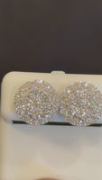 
              2.22 CARAT CERTIFIED LAB GROWN DIAMONDS 13 MM STERLING SILVER RHODIUM PLATED STUDS EARRINGS
            