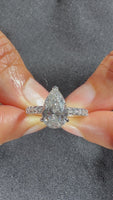 
              14K WHITE GOLD 1.91 CARAT CERTIFIED LAB GROWN DIAMONDS ENGAGEMENT WEDDING RING
            