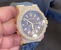 
              6.75 CARAT REAL DIAMOND MICHAEL KORS STAINLESS STEEL 48 MM WATCH
            
