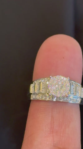 10K WHITE GOLD .75 CARAT NATURAL DIAMOND ENGAGEMENT RING WEDDING RING BRIDAL