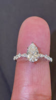 
              14K WHITE GOLD 1.93 CARAT CERTIFIED LAB GROWN DIAMONDS ENGAGEMENT WEDDING RING
            
