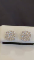 
              1.04 CARAT CERTIFED LAB GROWN DIAMONDS STERLING SILVER 8 MM STUDS EARRINGS
            