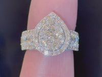 
              10K WHITE GOLD 3.25 CARAT REAL DIAMOND ENGAGEMENT RING WEDDING RING BRIDAL
            