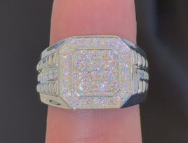 1 CARAT LAB GROWN DIAMONDS STERLING SILVER RING