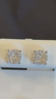 
              .54 CARAT CERTIFED LAB GROWN DIAMONDS STERLING SILVER 9 MM STUDS EARRINGS
            