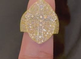 10K YELLOW GOLD 3.25 CARAT MENS REAL DIAMOND ENGAGEMENT WEDDING PINKY RING BAND