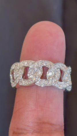 1.25 CARAT CERTIFIED LAB GROWN DIAMONDS STERLING SILVER RING