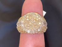 
              10K SOLID YELLOW GOLD 4.50 CARAT REAL DIAMOND ENGAGEMENT RING WEDDING PINKY BAND
            