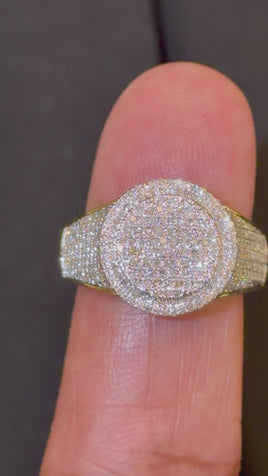 10K SOLID YELLOW GOLD 1 CARAT REAL DIAMOND ENGAGEMENT RING WEDDING PINKY BAND