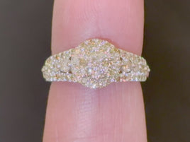 1.25 CARAT NATURAL DIAMOND STERLING SILVER ENGAGEMENT BRIDAL WEDDING RING