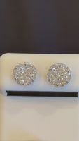 
              1.36 CARAT CERTIFIED LAB GROWN DIAMONDS 9 MM STERLING SILVER RHODIUM PLATED STUDS EARRINGS
            