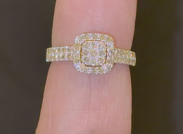 10K SOLID YELLOW GOLD .75 CARAT REAL DIAMOND WOMEN BRIDAL WEDDING ENGAGEMENT RING
