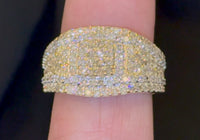 
              10K SOLID YELLOW GOLD 2 CARAT REAL DIAMOND ENGAGEMENT RING WEDDING PINKY BAND
            